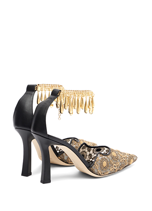 Harnicusus Siyah Gold Topuklu Ayakkabı - Görsel 4