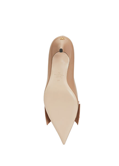 Pudra Deri Topuklu Ayakkabı - Görsel 6