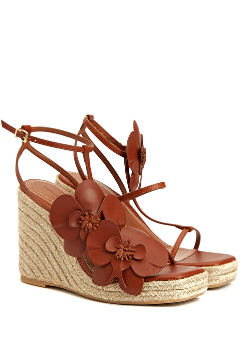 Orchid Wedge Taba Kadın Deri Sandalet - Görsel 3