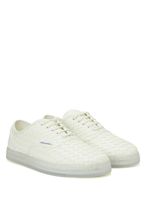Bottega Veneta Beyaz Bottega Veneta Deri Kadın Sneaker