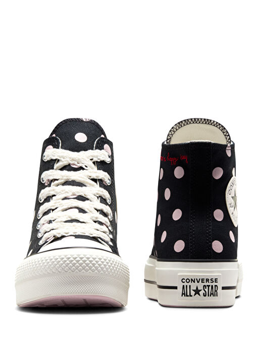 Chuck Taylor Lift Pembe Siyah Kadın Kanvas Sneaker - Görsel 5