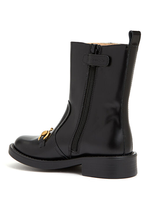 Siyah Unisex Çocuk Deri Bot - Görsel 4
