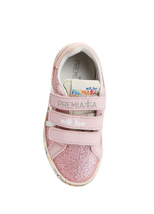 Andy Pembe Kız Çocuk Deri Sneaker - Görsel 5