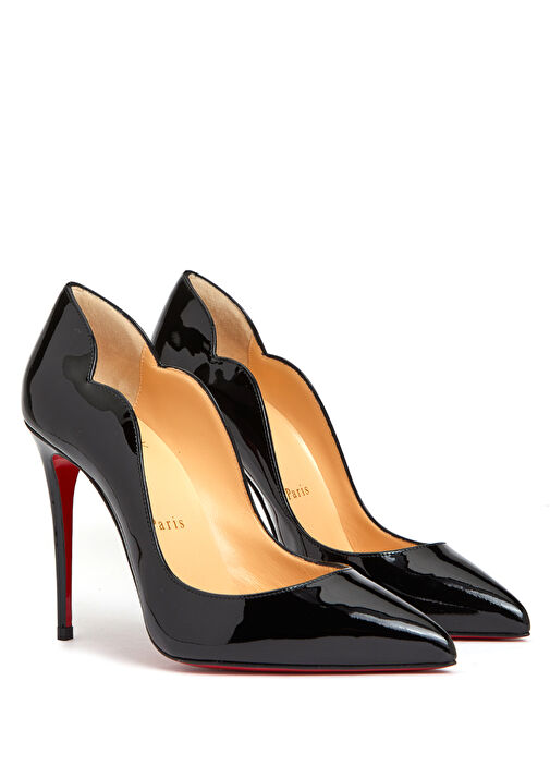 Hot Chick Siyah Deri Topuklu Ayakkabı - Görsel 3