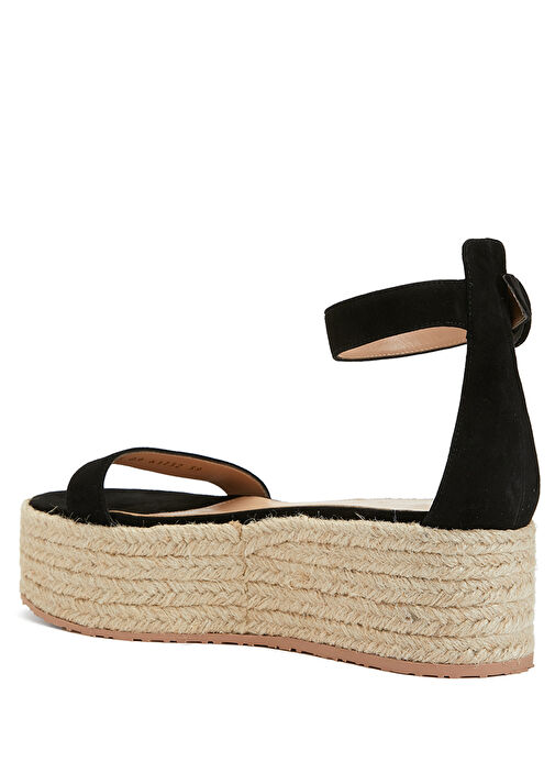Siyah Kadın Süet Espadril - Görsel 4