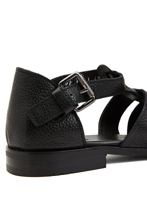Siyah Kadın Deri Ayakkabı - Görsel 7