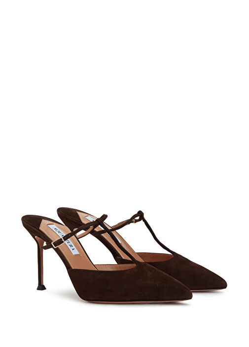 Aquazzura Aquazzura Sorbonne Koyu Kahverengi Kadın Süet Terlik Sandalet & Terlik | Beymen Koyu Kahverengi - 3. görsel