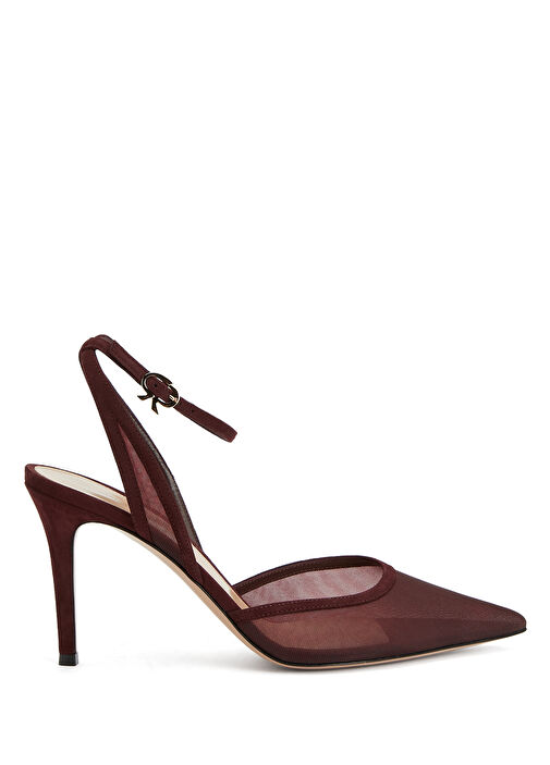 Koyu Kırmızı Topuklu Ayakkabı - Görsel 2