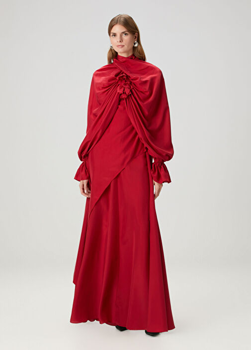 alexander mcqueen red dress  Between Heaven and Earth Asymmetric draped dress in flame red viscose jersey A Look Back at Some