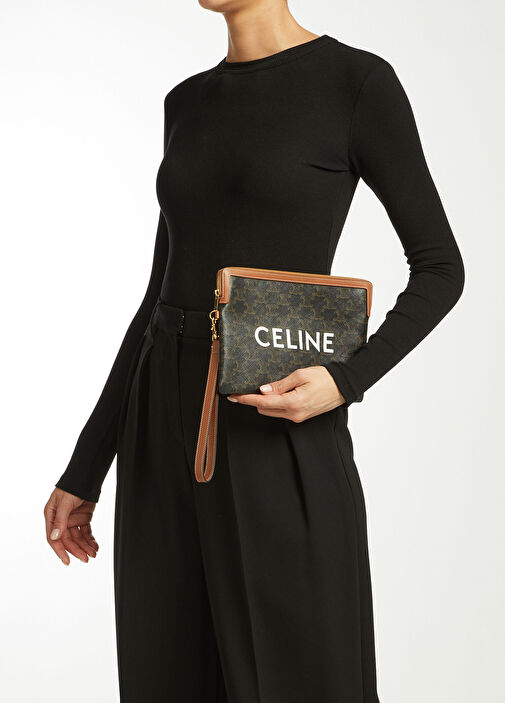 Beymen Reborn - Celine Triomphe Pouch El Portföyü - Kahverengi