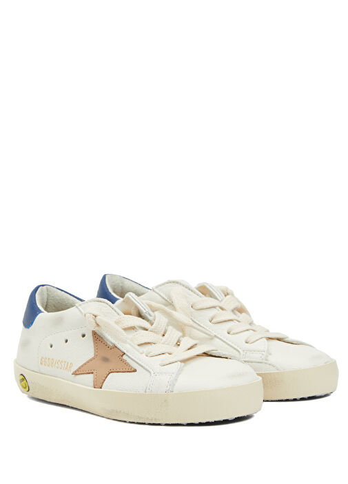 Super Star Mavi Beyaz Erkek Çocuk Deri Sneaker - Görsel 3