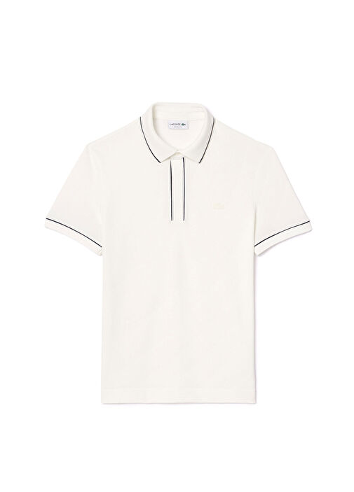 Paris Beyaz Pamuklu Polo Yaka Regular Fit Kısa Kollu Erkek T-shirt