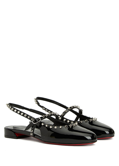 Sweet Janispikes Siyah Deri Babet - Görsel 3