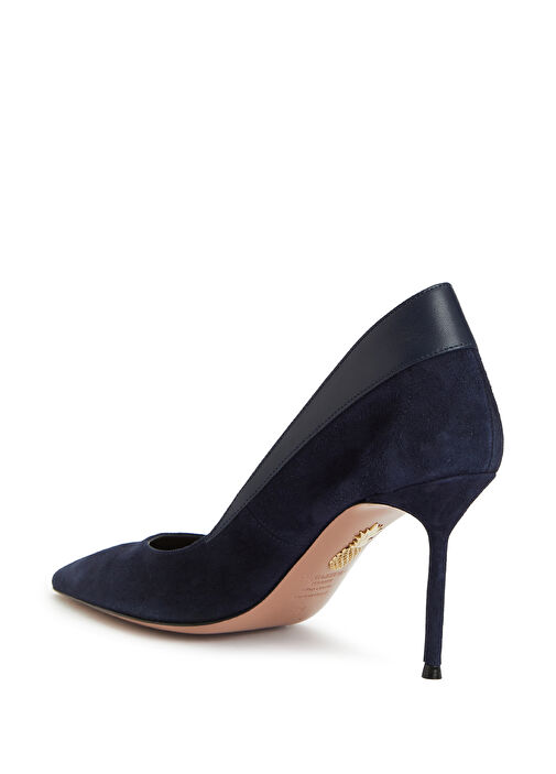 Guanto Lacivert Deri Stiletto - Görsel 4