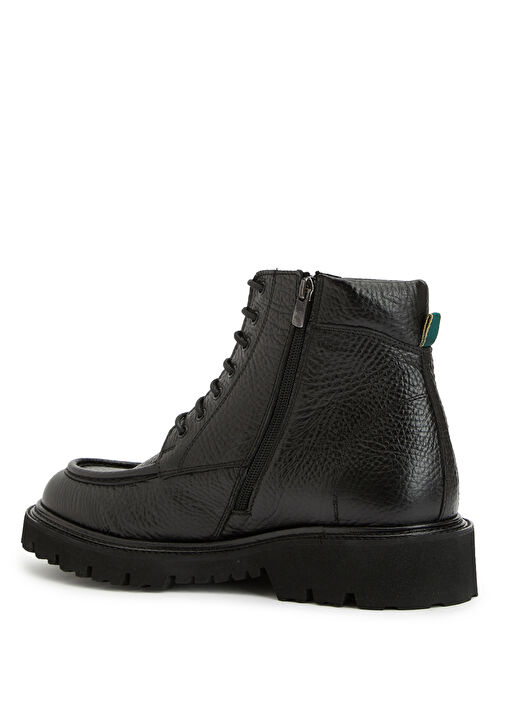 Siyah Baskılı Erkek Deri Bot - Görsel 4