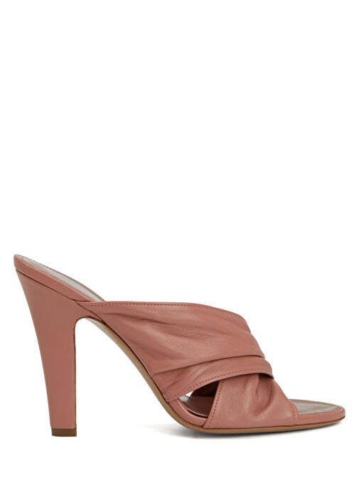 Pembe Kadın Deri Terlik - Görsel 2