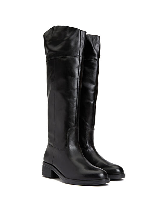 Divarese Divarese Siyah Kadın Deri Çizme Bot | Beymen Siyah - 3. görsel