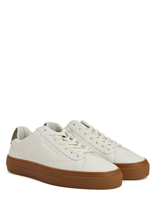Premium Beyaz Erkek Deri Sneaker - Görsel 3