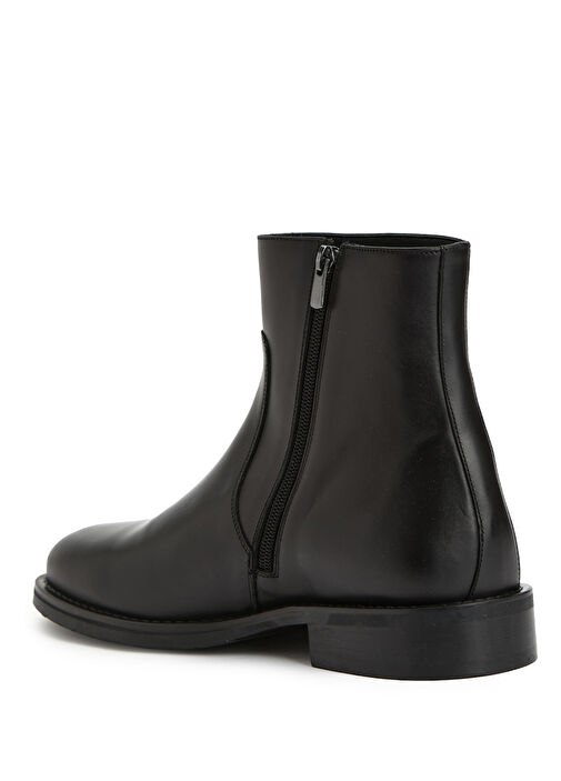 Siyah Lastik Detaylı Erkek Deri Bot - Görsel 4