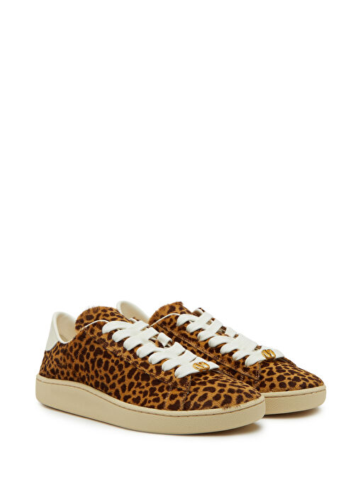 Leopar Kadın Deri Sneaker - Görsel 3