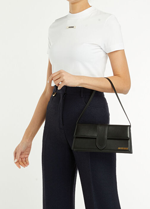 Jacquemus Siyah Kadın The Long Bambino Siyah Kadın Deri Çanta