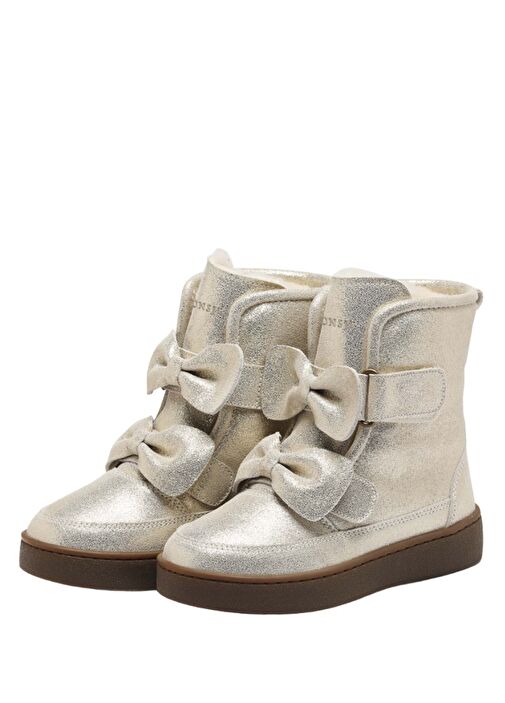 Isa Exclusive Silver Unisex Çocuk Deri Bot - Görsel 3