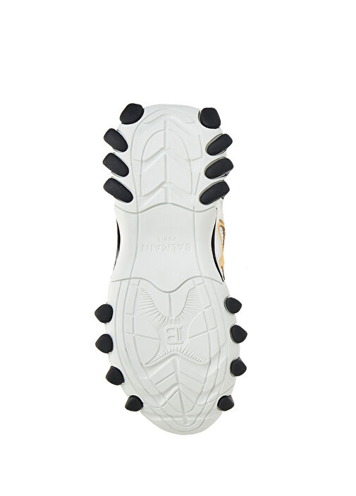 B East Beyaz Gold Logolu Kadın Deri Sneaker - Görsel 6