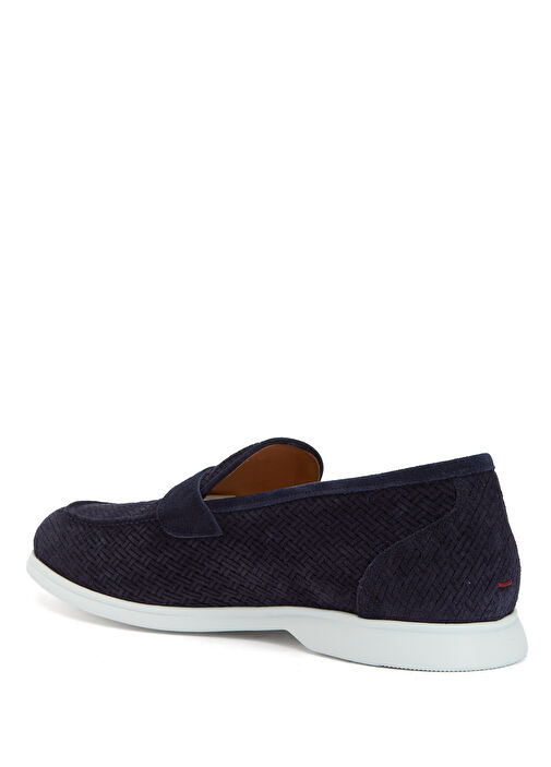Kiton Kiton Mavi Lacivert Desenli Erkek Süet Loafer | Beymen Mavi - 4. görsel