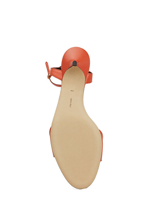 Vika Turuncu Kadın Deri Sandalet - Görsel 6