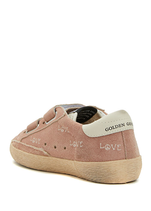 Old School Pembe Beyaz Unisex Çocuk Sneaker - Görsel 4