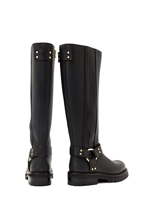 Maddie Siyah Kadın Deri Çizme - Görsel 6