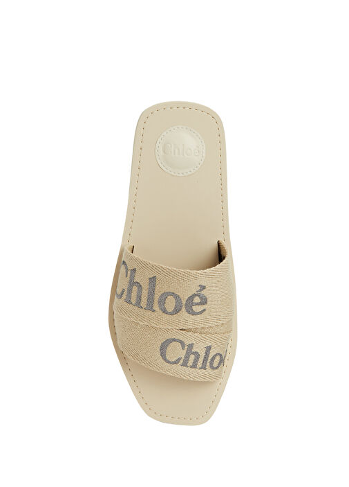 Woody Bej Kadın Keten Terlik - Görsel 5