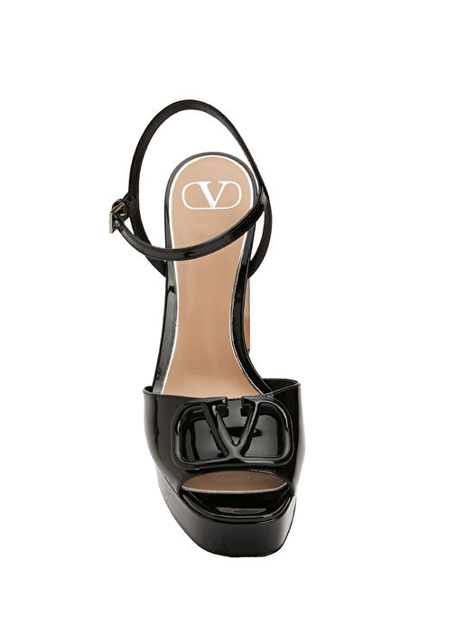 Valentino Garavani Siyah Valentino Garavani Deri Kadın Sandalet