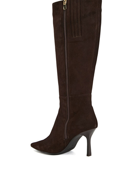 Kahverengi Kadın Deri Çizme - Görsel 4