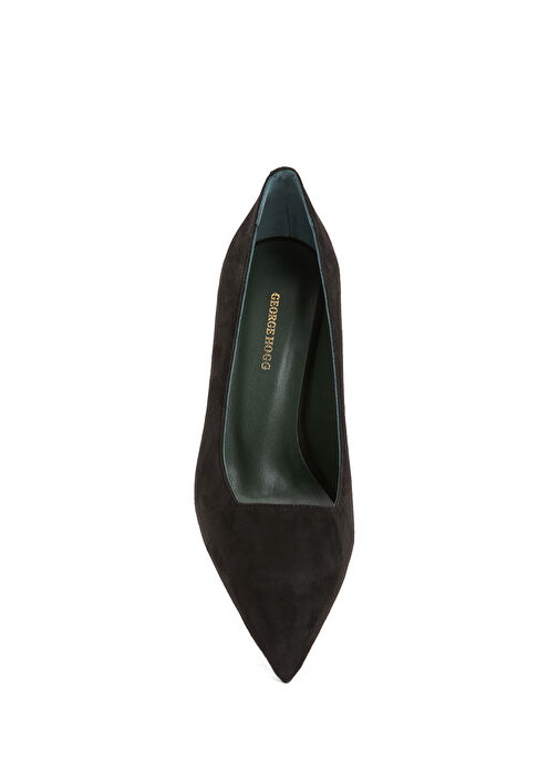 Siyah Deri Stiletto - Görsel 5