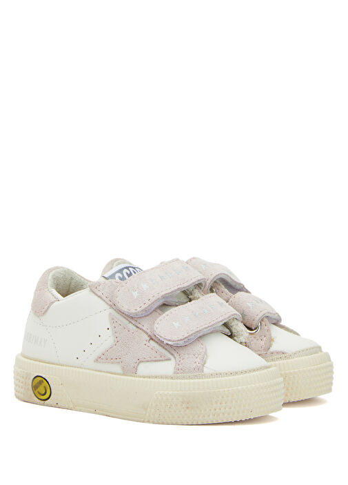 May Beyaz Çocuk Deri Sneaker - Görsel 3