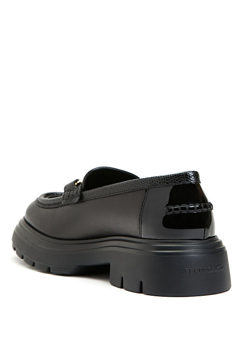 Ferragamo Ferragamo Siyah Kadın Deri Loafer Beymen'de! Siyah - 4. görsel