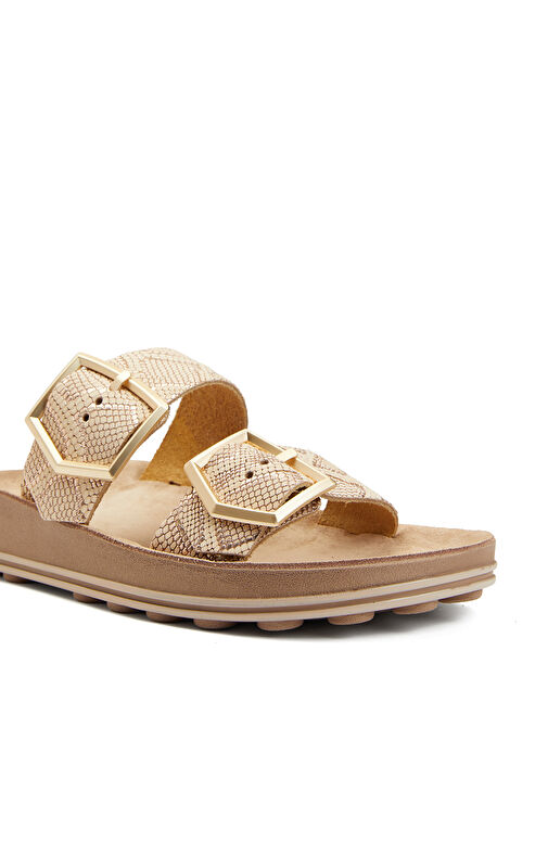 Rose Gold Kadın Deri Terlik - Görsel 7