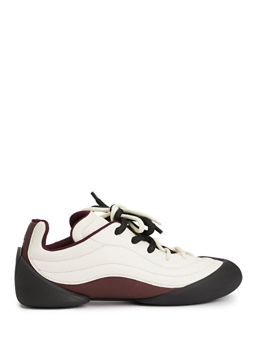Beyaz Siyah Erkek Deri Sneaker - Görsel 2