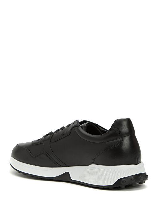 Siyah Erkek Deri Sneaker - Görsel 9