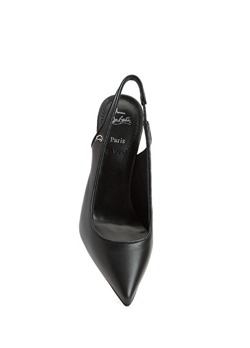 Sporty Kate Siyah Deri Topuklu Ayakkabı - Görsel 5