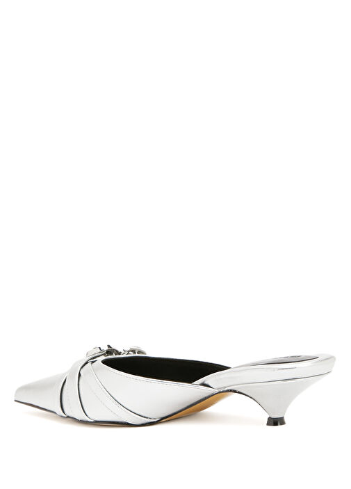 The Emma Kitten Silver Deri Topuklu Ayakkabı - Görsel 4