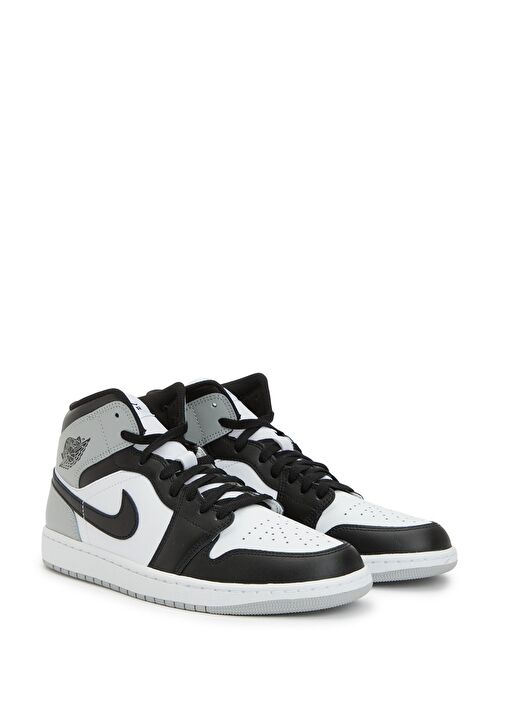 Air Jordan 1 Mid Beyaz Erkek Deri Sneaker - Görsel 3