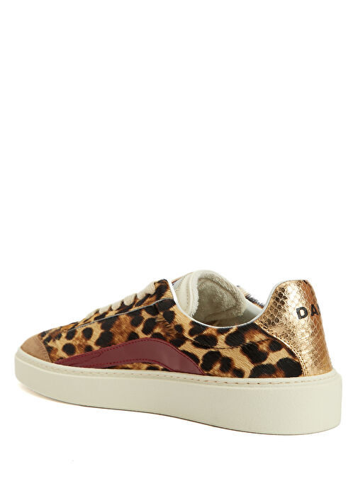 Rider Leopar Desenli Kadın Deri Sneaker - Görsel 5
