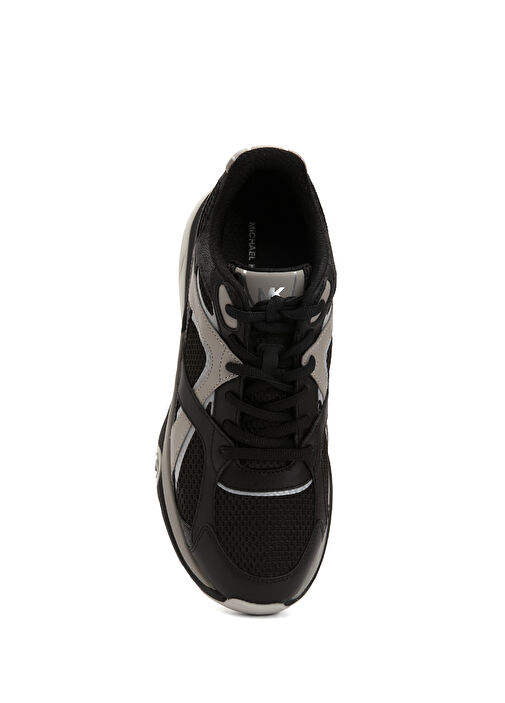 Siyah Gri Erkek Deri Sneaker - Görsel 5