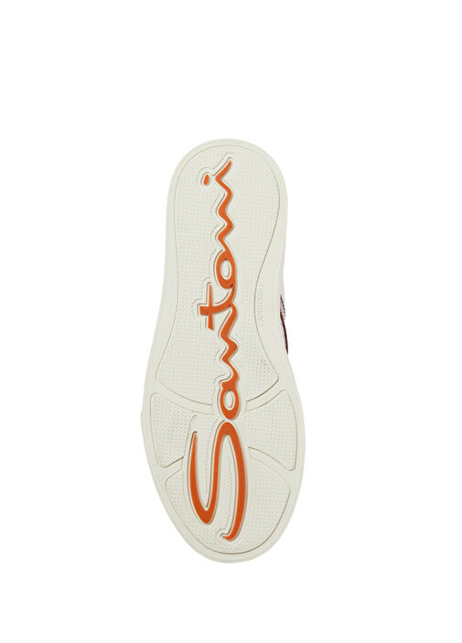 Kırmızı Beyaz Erkek Deri Sneaker - Görsel 6