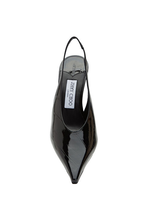 Isa Siyah Rugan Deri Topuklu Ayakkabı - Görsel 5