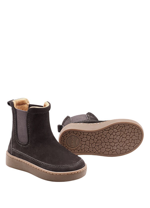 Ojeh Koyu Kahverengi Unisex Çocuk Deri Bot - Görsel 6