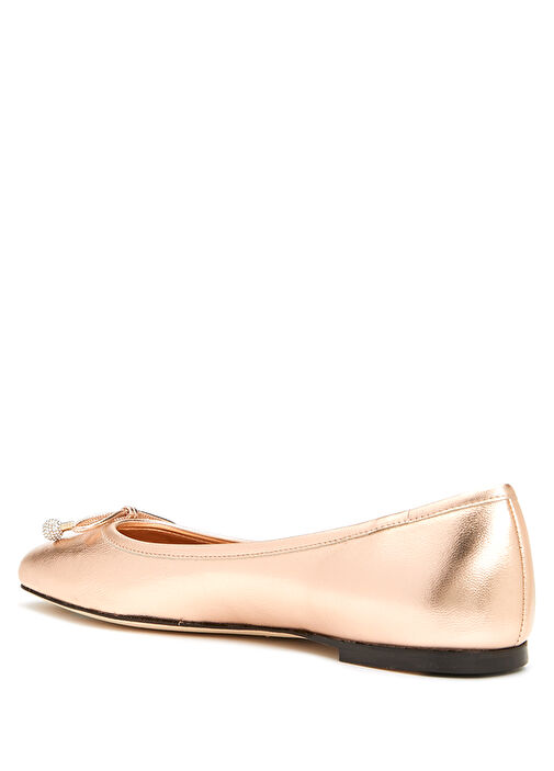 Elme Flat Gold Kadın Deri Babet - Görsel 4