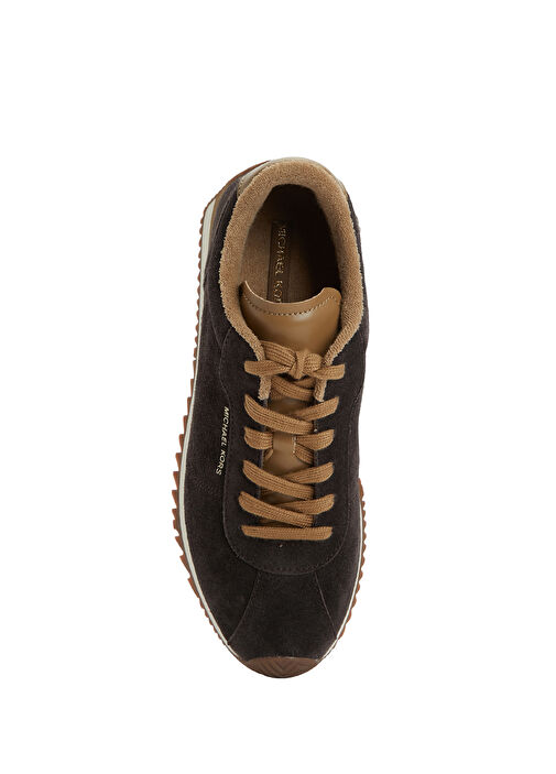 Rhodes Koyu Kahverengi Kadın Süet Sneaker - Görsel 5